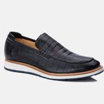 Sapato Loafer Elite Couro Premium Confort Croco 9002