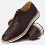 Derby Loafer Moderno Elite Couro Premium Trice 9004 Cafe