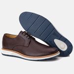 Derby Loafer Moderno Elite Couro Premium Trice 9004 Cafe