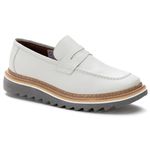 Sapato Masculino Derby Tratorado Couro Premium Off White