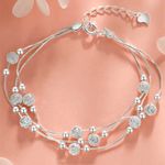 Pulseira Ajustável para Mulheres em Prata Esterlina 925 - Acessórios femininos para festas, Casamento, presente delicado, versátil, joias, acessórios, na moda, elegante, novidade