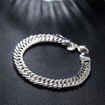 Pulseira para Mulheres e Homens em Prata Esterlina 925 – Acessório Masculino e Feminino para Festas, Presente Versátil e Elegante
