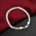 Pulseira Grumet Prata Esterlina 925 para Mulheres e Homens - Acessório Masculino e Feminino para Festas, Presente Versátil e Elegante