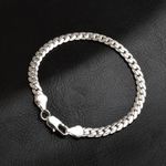 Pulseira Grumet Prata Esterlina 925 para Mulheres e Homens - Acessório Masculino e Feminino para Festas, Presente Versátil e Elegante