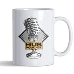 Caneca Personalizada Hubpodcast Microfone Branca