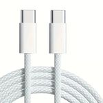 Cabo USB-C para Tipo-C Turbo Carregamento Rápido, Cabo de Dados, Reforçado Compatível Com iPhone 15 e Android Premium
