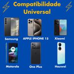 Cabo USB-C para Tipo-C Turbo Carregamento Rápido, Cabo de Dados, Reforçado Compatível Com iPhone 15 e Android Premium