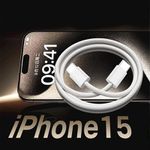 Cabo USB-C para Tipo-C Turbo Carregamento Rápido, Cabo de Dados, Reforçado Compatível Com iPhone 15 e Android Premium