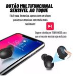 Fone de Ouvido Sem Fio TWS Bluetooth 5.0 – Cor Preto