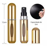 Frasco Spray para Perfume Portátil Recarregável de 5ml - Pulverizador Vazio para Cosméticos - Bolsa Viagem