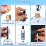 Frasco Spray para Perfume Portátil Recarregável de 5ml - Pulverizador Vazio para Cosméticos - Bolsa Viagem