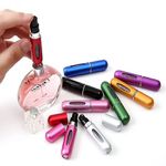 Frasco Spray para Perfume Portátil Recarregável de 5ml - Pulverizador Vazio para Cosméticos - Bolsa Viagem