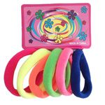 Kit 6 Elásticos Xuxinha Rabicó COLORIDOS para Cabelo tipo Meia Neon. Confortável e não danifica o cabelo.