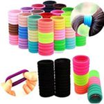 Kit 6 Elásticos Xuxinha Rabicó para Cabelo tipo Meia Neon. Confortável e não danifica o cabelo. Cor PRETA.