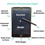 Tablet Lousa Mágica LCD Infantil de Desenhar e Tela Digital - 12 Polegadas (29 cm)