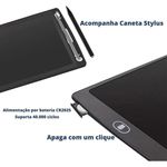 Tablet Lousa Mágica LCD Infantil de Desenhar e Tela Digital - 12 Polegadas (29 cm)