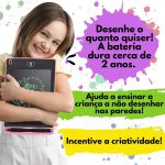Lousa Mágica LCD Infantil de Desenhar e Tela Digital Tablet 8,5 Polegadas