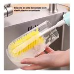 Kit Limpeza 3 Escovas para Lavar Louça Garrafas Copos Jarras Mamadeiras - ELÉTRICA Silicone