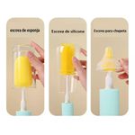 Kit Limpeza 3 Escovas para Lavar Louça Garrafas Copos Jarras Mamadeiras - ELÉTRICA Silicone