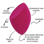 Esponja Facial em Formato de Gota Chanfrada para Maquiagem