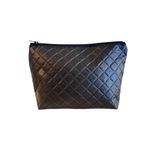 Necessaire de Zíper Preta Fosca Aliah – Estilo e Praticidade para o Seu Dia a Dia