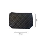 Necessaire de Zíper Preta Fosca Aliah – Estilo e Praticidade para o Seu Dia a Dia