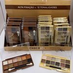 Paleta de Sombras 12 Cores - Choco Mix Chocolate Branco com Alta Fixação - Mia Make 341
