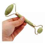 Rolo Pedra de Jade de Massagem Facial para Redução de Olheiras, Antirrugas e Estimulação de Colágeno com Efeito Lifting e Drenagem Linfática