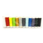 Kit de Costura com Caixa Plástica contendo Tesoura, Linhas, Fita Métrica, Agulhas, Botões e outros itens