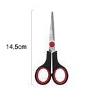 Tesoura de Uso Geral em Aço Inox para Cozinha, Papelaria, Escola, Escritório e Crianças 14,5 cm