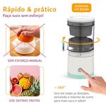 Espremedor de Frutas Portátil Elétrico Mini Juicer Suco Laranja Automático Processador Recarregável USB