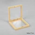 Expositor de Joias Caixa de Exibição Flutuante 3D em Filme Transparente PE - Organizador e Embalagem para Viagem - Display com Moldura para Joias Brincos Colares Pulseiras e Maquiagem