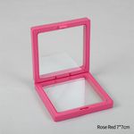 Expositor de Joias Caixa de Exibição Flutuante 3D em Filme Transparente PE - Organizador e Embalagem para Viagem - Display com Moldura para Joias Brincos Colares Pulseiras e Maquiagem