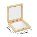 Expositor de Joias Caixa de Exibição Flutuante 3D em Filme Transparente PE - Organizador e Embalagem de Viagem para Joias Brincos Colares Pulseiras e Maquiagem – 9x9 cm