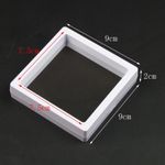Expositor de Joias Caixa de Exibição Flutuante 3D em Filme Transparente PE - Organizador e Embalagem de Viagem para Joias Brincos Colares Pulseiras e Maquiagem – 9x9 cm