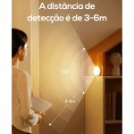 Lâmpada com Sensor de Presença LED Recarregável, Sem Fio, Ideal para Iluminação Noturna em Casa, Quarto, Escada, Guarda-Roupa, Banheiro e Corredor