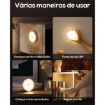 Lâmpada com Sensor de Presença LED Recarregável, Sem Fio, Ideal para Iluminação Noturna em Casa, Quarto, Escada, Guarda-Roupa, Banheiro e Corredor