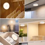Lâmpada com Sensor de Presença LED Recarregável, Sem Fio, Ideal para Iluminação Noturna em Casa, Quarto, Escada, Guarda-Roupa, Banheiro e Corredor