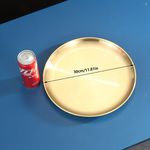 Bandeja de Servir em Aço Inoxidável Dourado - Versátil para Sobremesas, Café, Café da Manhã e da Tarde - Perfeita para Casamentos, Aniversários, Feriados e Festas
