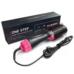 Escova Secadora Alisador Elétrica Quente Cabelo Com 3 Em1 Hair Styler FANG APENAS 110V