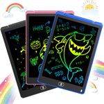 Tablet Infantil LCD Lousa Mágica Escrita Colorida Para Desenho e Estudo – 12 Polegadas