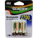 Pilhas Recarregáveis AAA/9v GLACIER A-612D 4 PILHAS