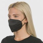 Kit com 10 Máscara KN95 N95 de Proteção Facial FFP2 com 5 Camadas e Clip Nasal Preta