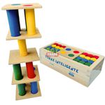 Jogo Torre Inteligente em Madeira Brinquedo Educativo Premium
