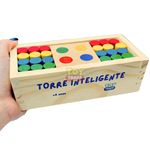 Jogo Torre Inteligente em Madeira Brinquedo Educativo Premium