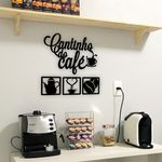 Kit Cantinho do Café 4 Peças 30cm Decoração Maravilhosa para Cozinha C/Dupla Face