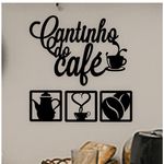 Kit Cantinho do Café 4 Peças 30cm Decoração Maravilhosa para Cozinha C/Dupla Face