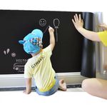 Lousa Adesiva de Parede Folha de Lousa Quadro Negro Preto Fosco - 45cm x 2m