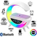 Luminária G Speaker com Caixa de Som e Carregamento por Indução Bluetooth