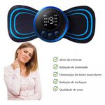 Massageador Estimulador Muscular Elétrico Cervical EMS com Eletroterapia para Alívio de Dor e Fadiga no Pescoço Perna Lombar Abdomen